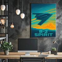 B-2 Spirit Stealth Bomber Aviation Art Military Recruitment Poster PosterGoat
