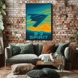 B-2 Spirit Stealth Bomber Aviation Art Military Recruitment Poster PosterGoat