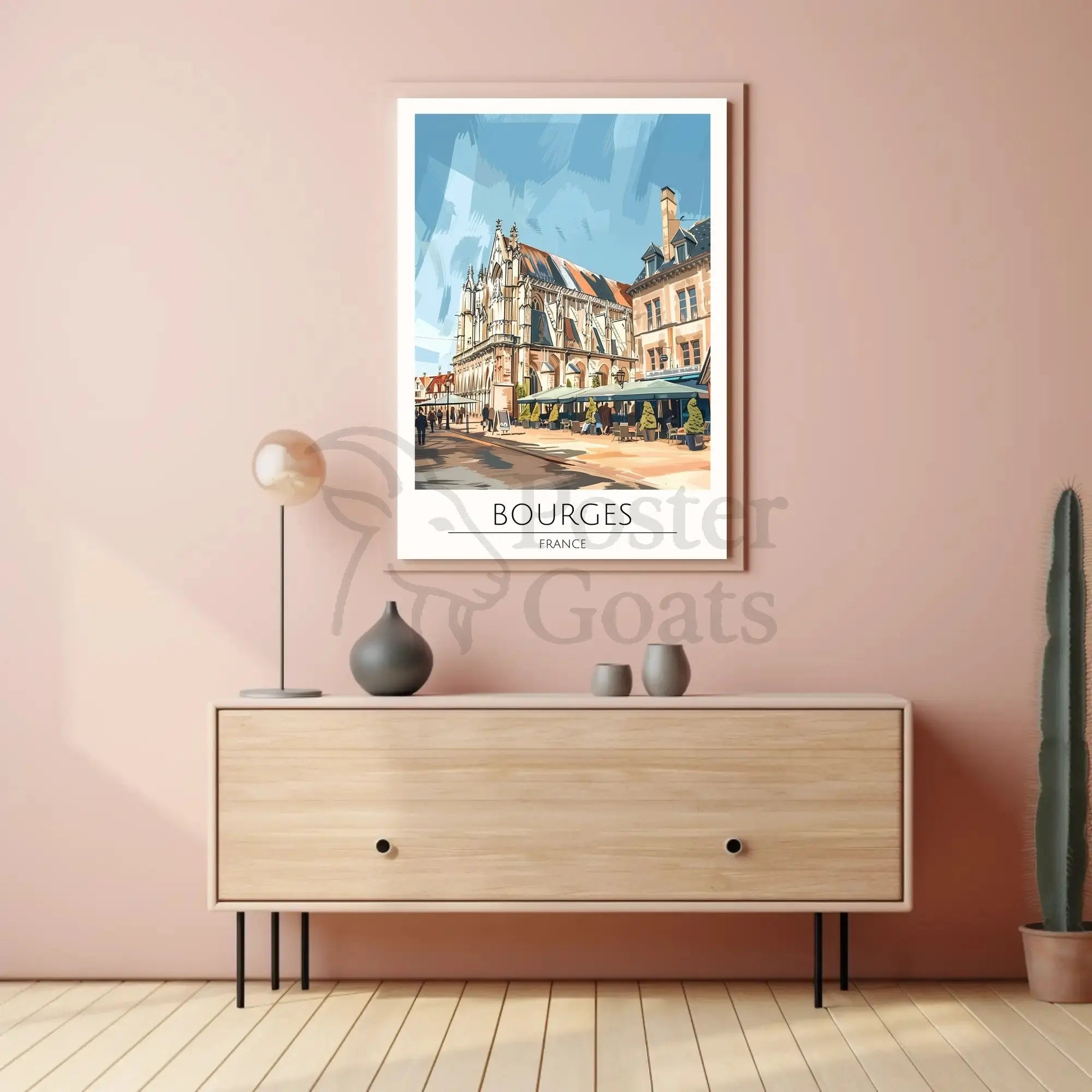 BOURGES FRANCE GOTHIC CATHEDRAL TRAVEL POSTER PosterGoat