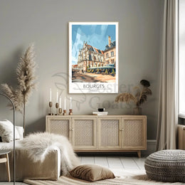 BOURGES FRANCE GOTHIC CATHEDRAL TRAVEL POSTER PosterGoat