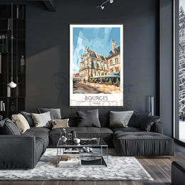 BOURGES FRANCE GOTHIC CATHEDRAL TRAVEL POSTER PosterGoat
