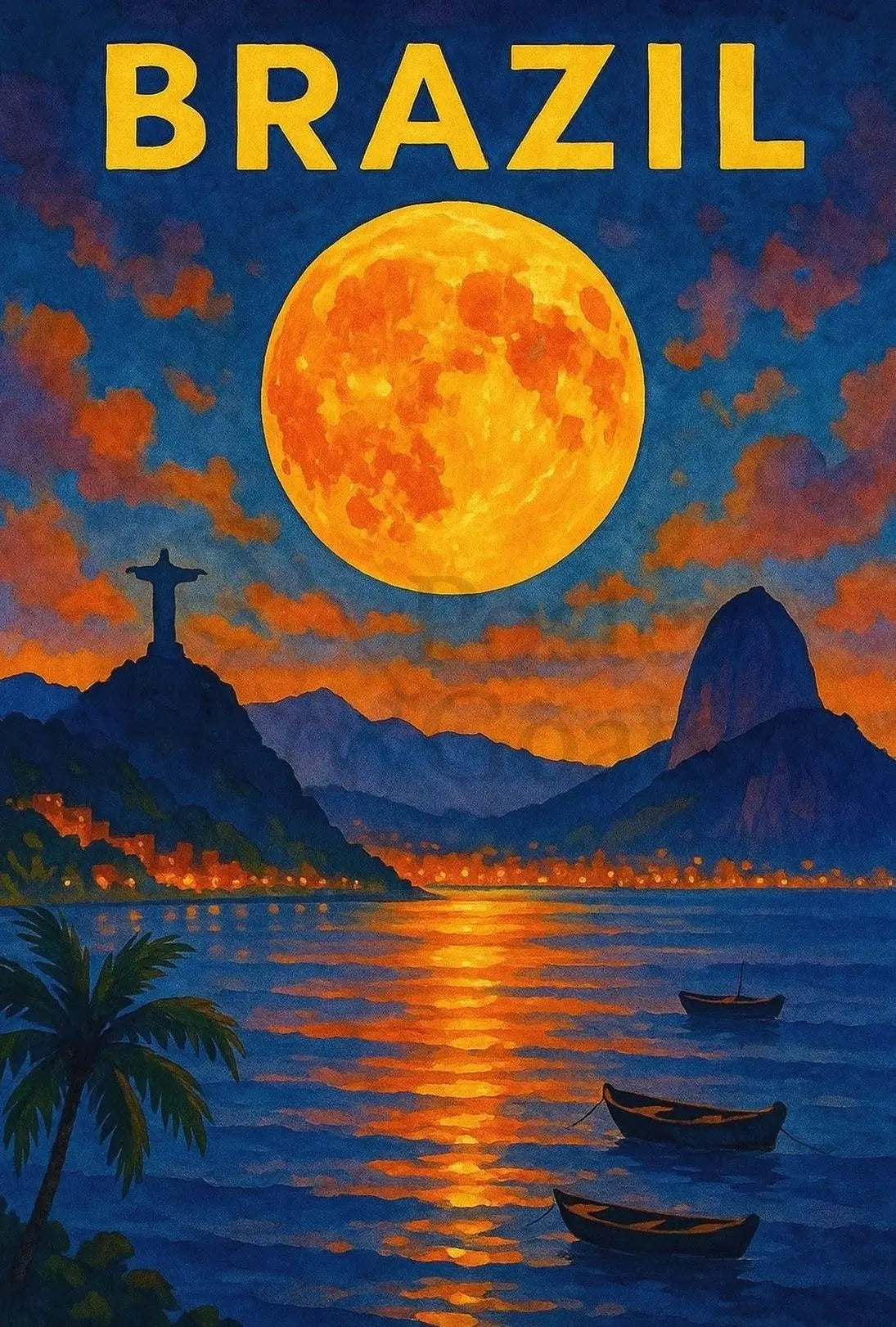 BRAZIL Rio de Janeiro Travel Poster PosterGoat