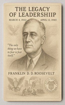 Franklin D. Roosevelt 32nd President - Trading Card PosterGoat