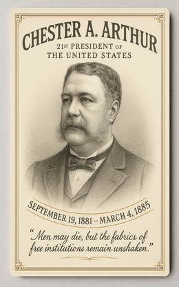 Chester A. Arthur 21st President - Trading Card PosterGoat