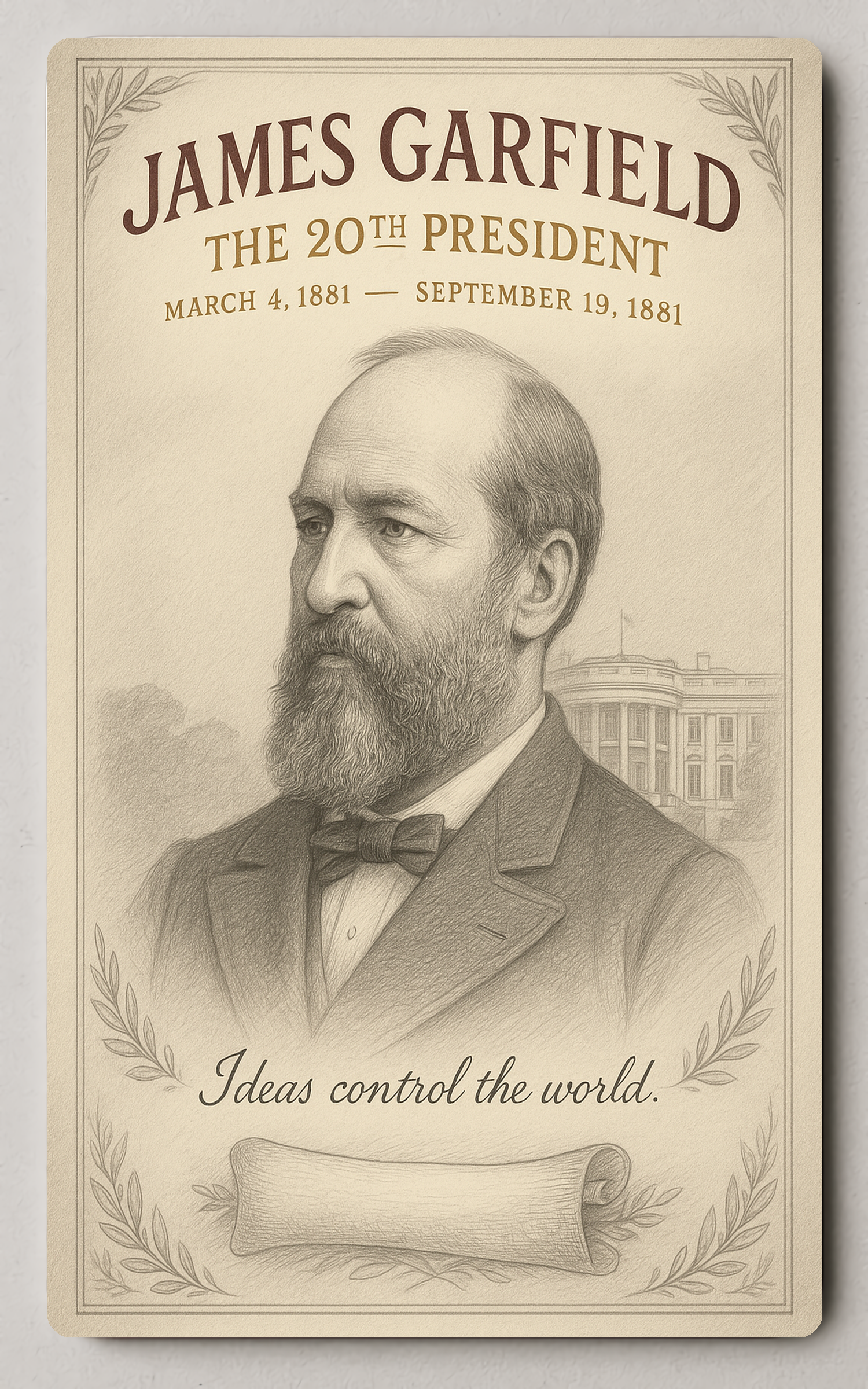 James Garfield 20th President - Trading Card PosterGoat