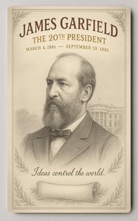 James Garfield 20th President - Trading Card PosterGoat