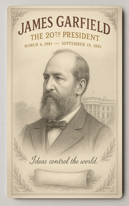 James Garfield 20th President - Trading Card PosterGoat