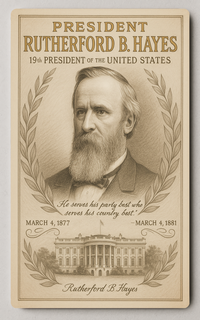 Rutherford B. Hayes 19th President - Trading Card PosterGoat