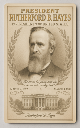 Rutherford B. Hayes 19th President - Trading Card PosterGoat