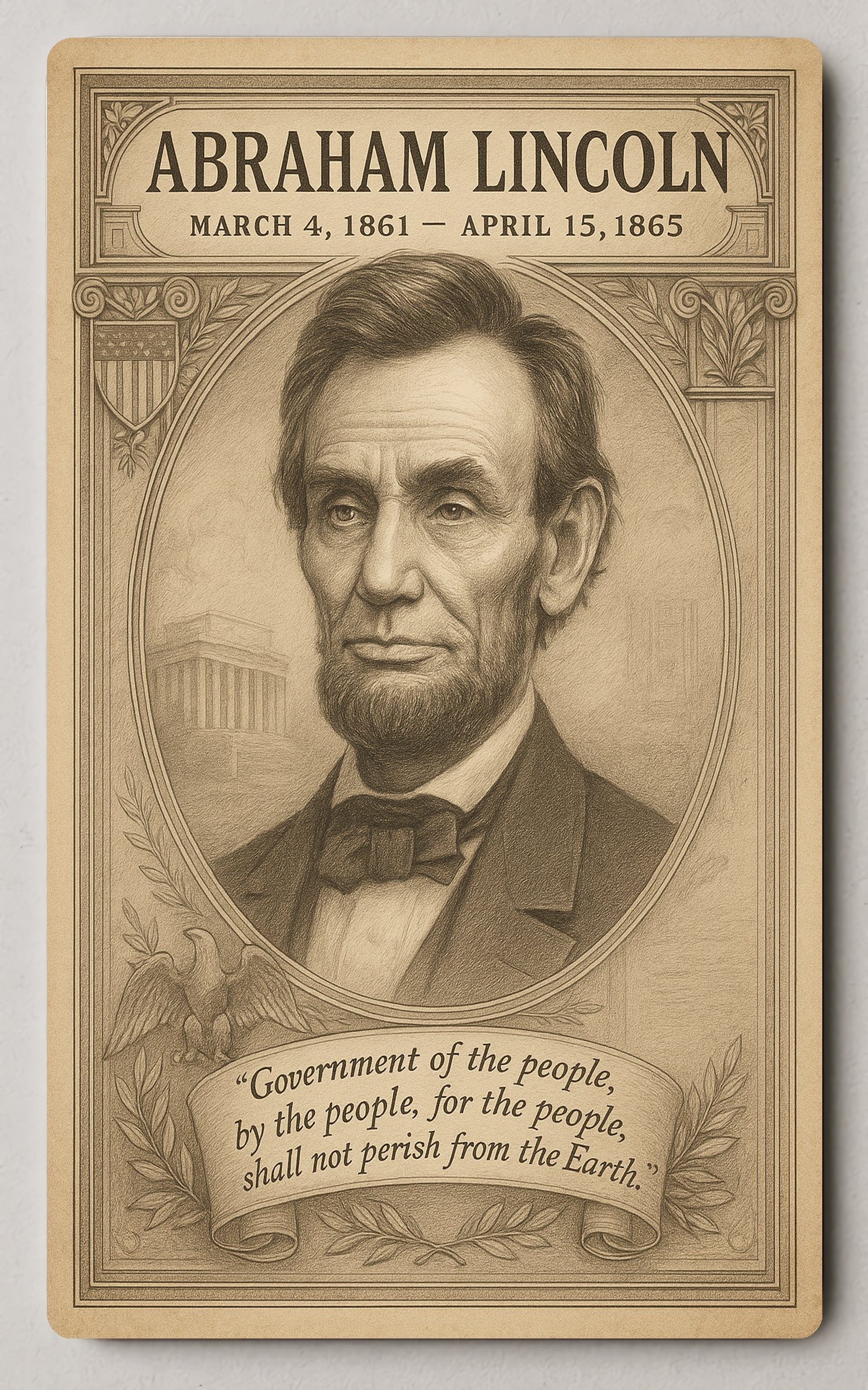 Abraham Lincoln - Trading Card PosterGoat