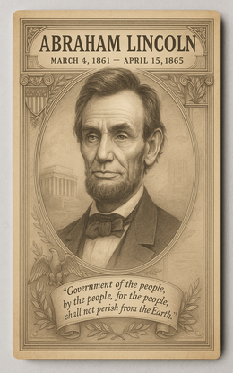 Abraham Lincoln - Trading Card PosterGoat