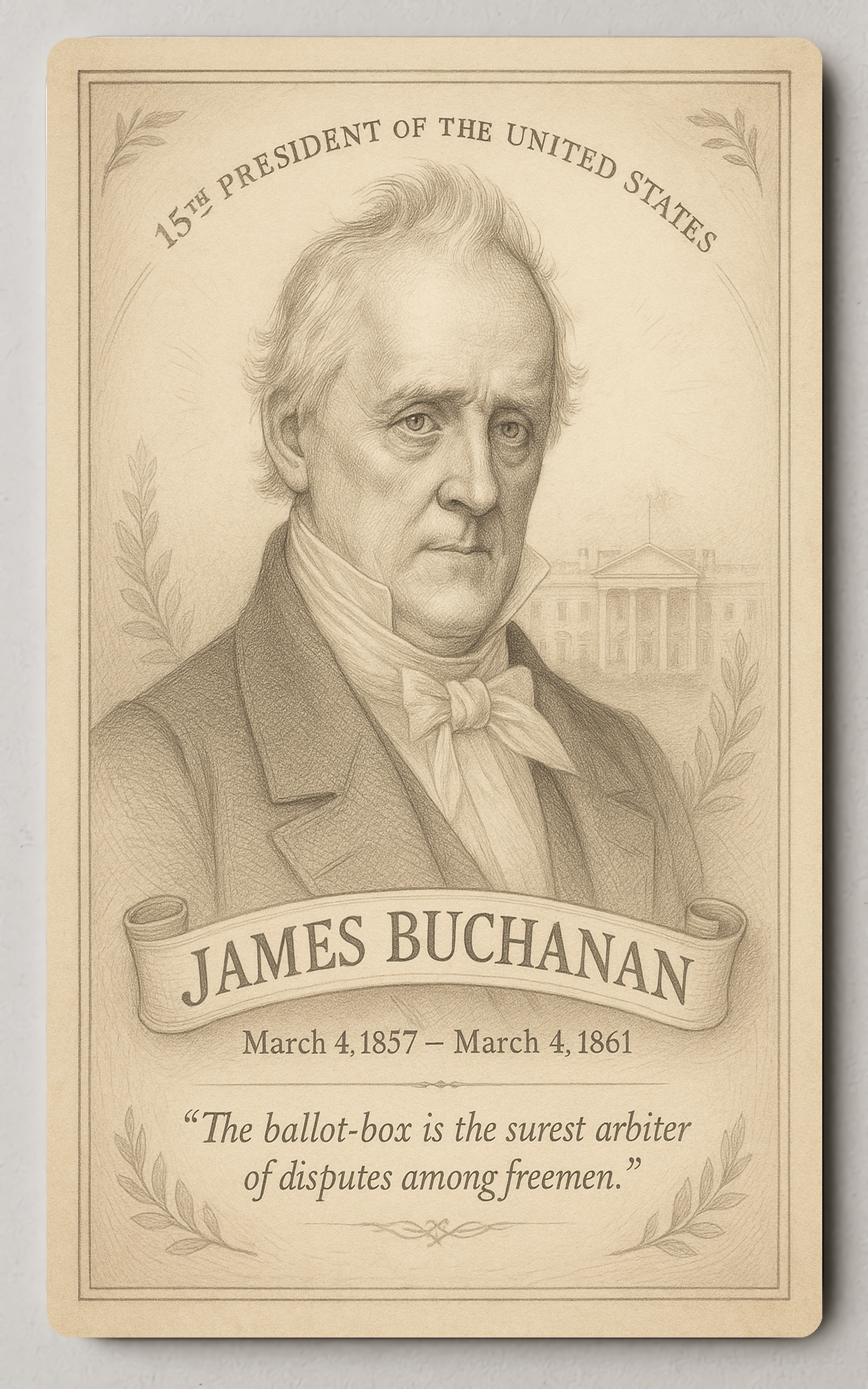 James Buchanan 15th President - Trading Card PosterGoat