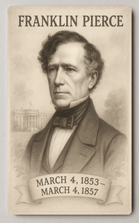 Franklin Pierce Presidential Term - Trading Card PosterGoat