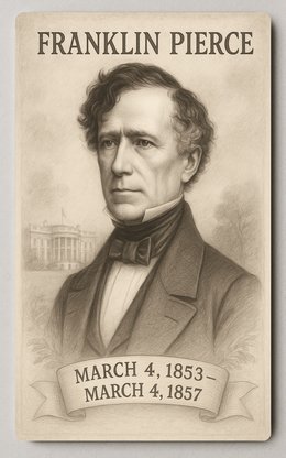 Franklin Pierce Presidential Term - Trading Card PosterGoat
