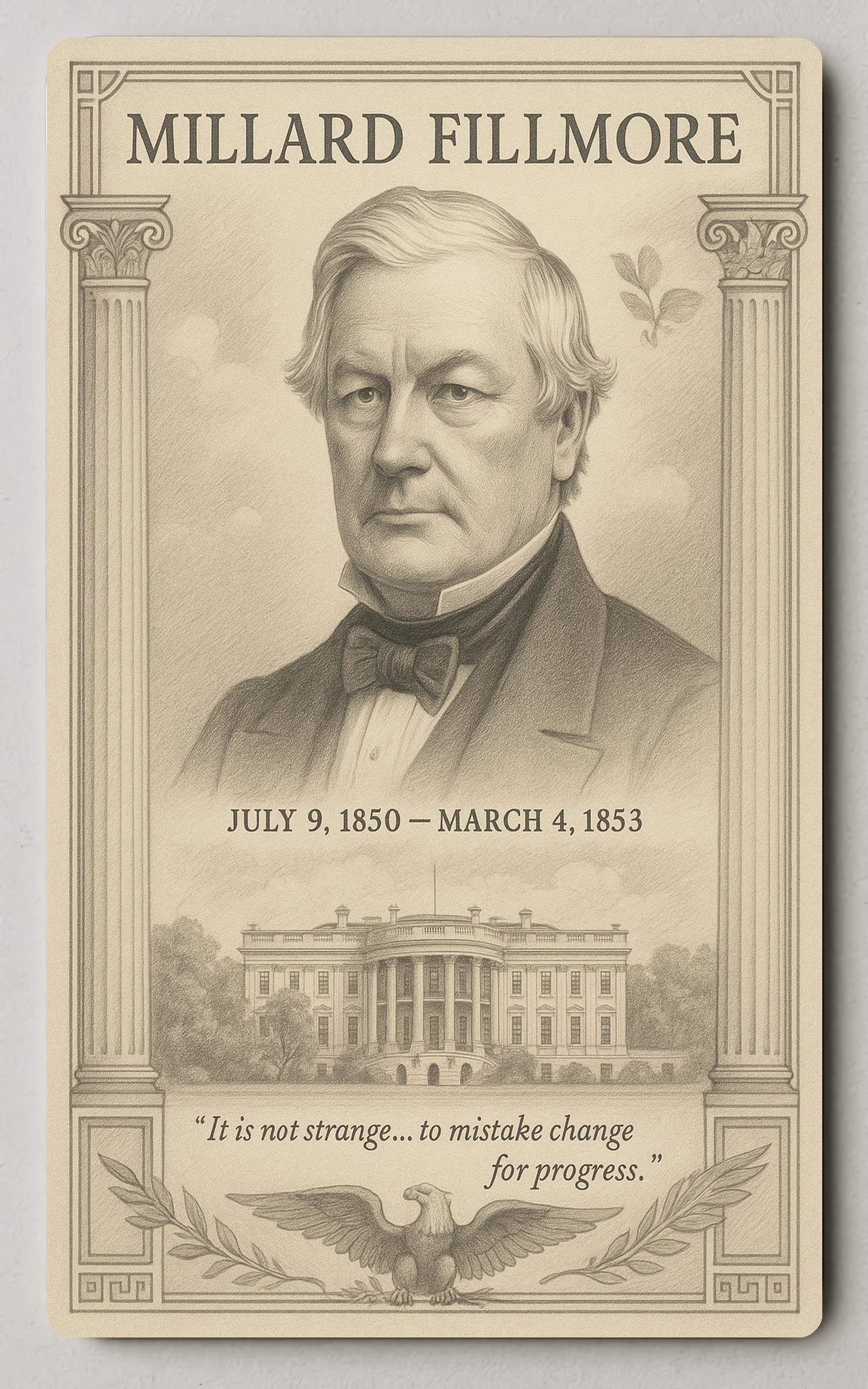 Millard Fillmore 13th President - Trading Card PosterGoat