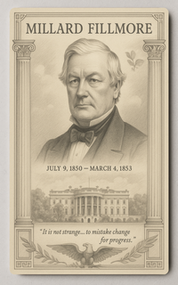 Millard Fillmore 13th President - Trading Card PosterGoat