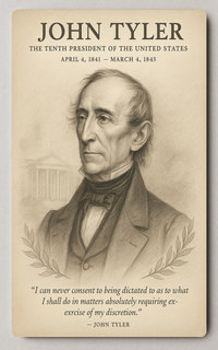 John Tyler 10th President - Trading Card PosterGoat