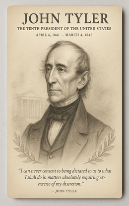 John Tyler 10th President - Trading Card PosterGoat