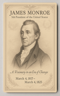 James Monroe 5th President - Trading Card PosterGoat