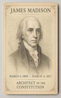 James Madison 4th President - Trading Card PosterGoat