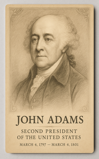 John Adams 2nd President - Trading Card PosterGoat