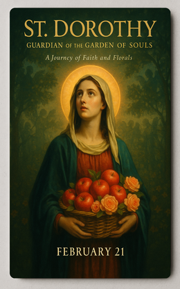 St. Dorothy Guardian of the Garden of Souls - Trading Card PosterGoat