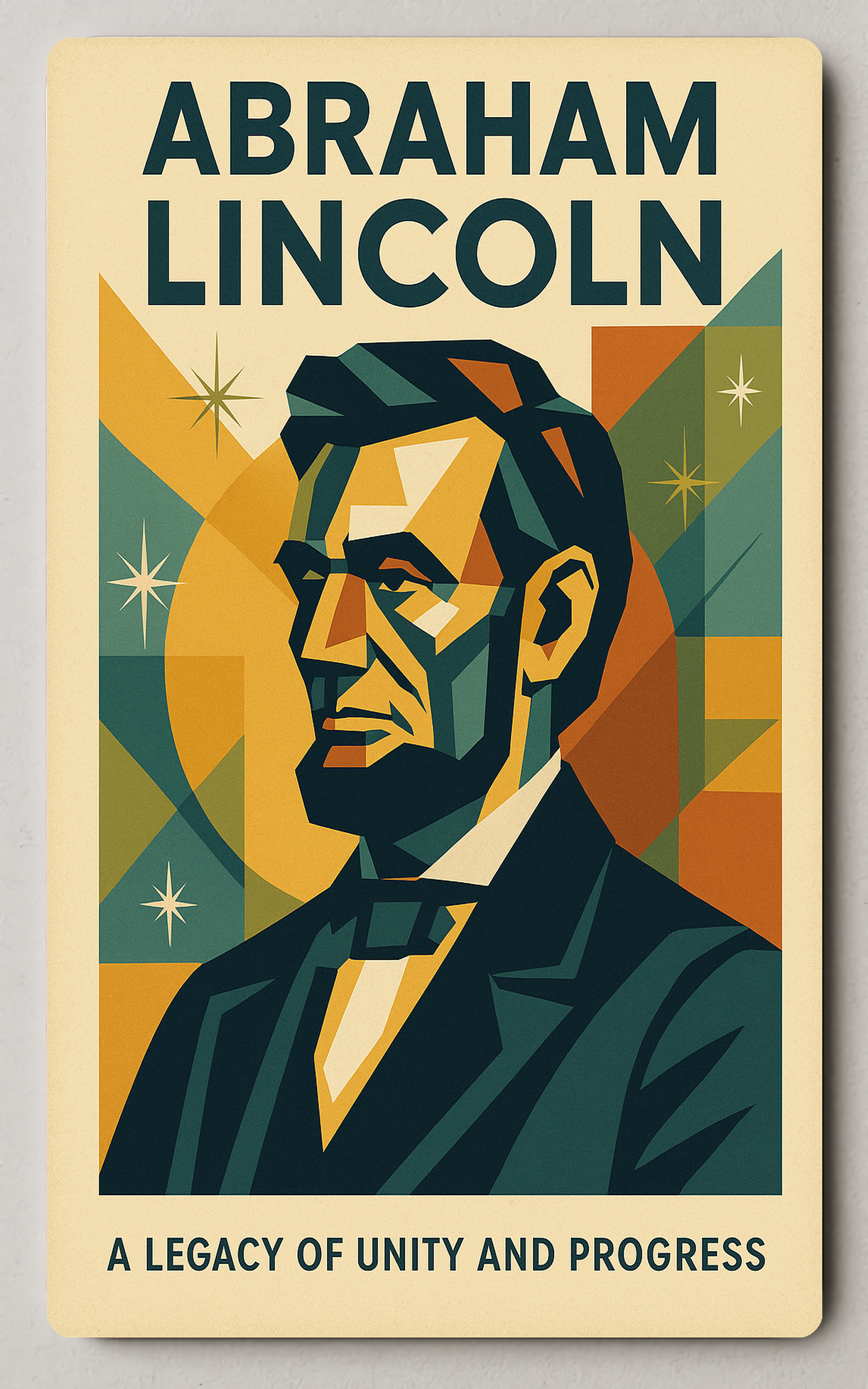 Abraham Lincoln A Legacy of Unity and Progress - Trading Card PosterGoat