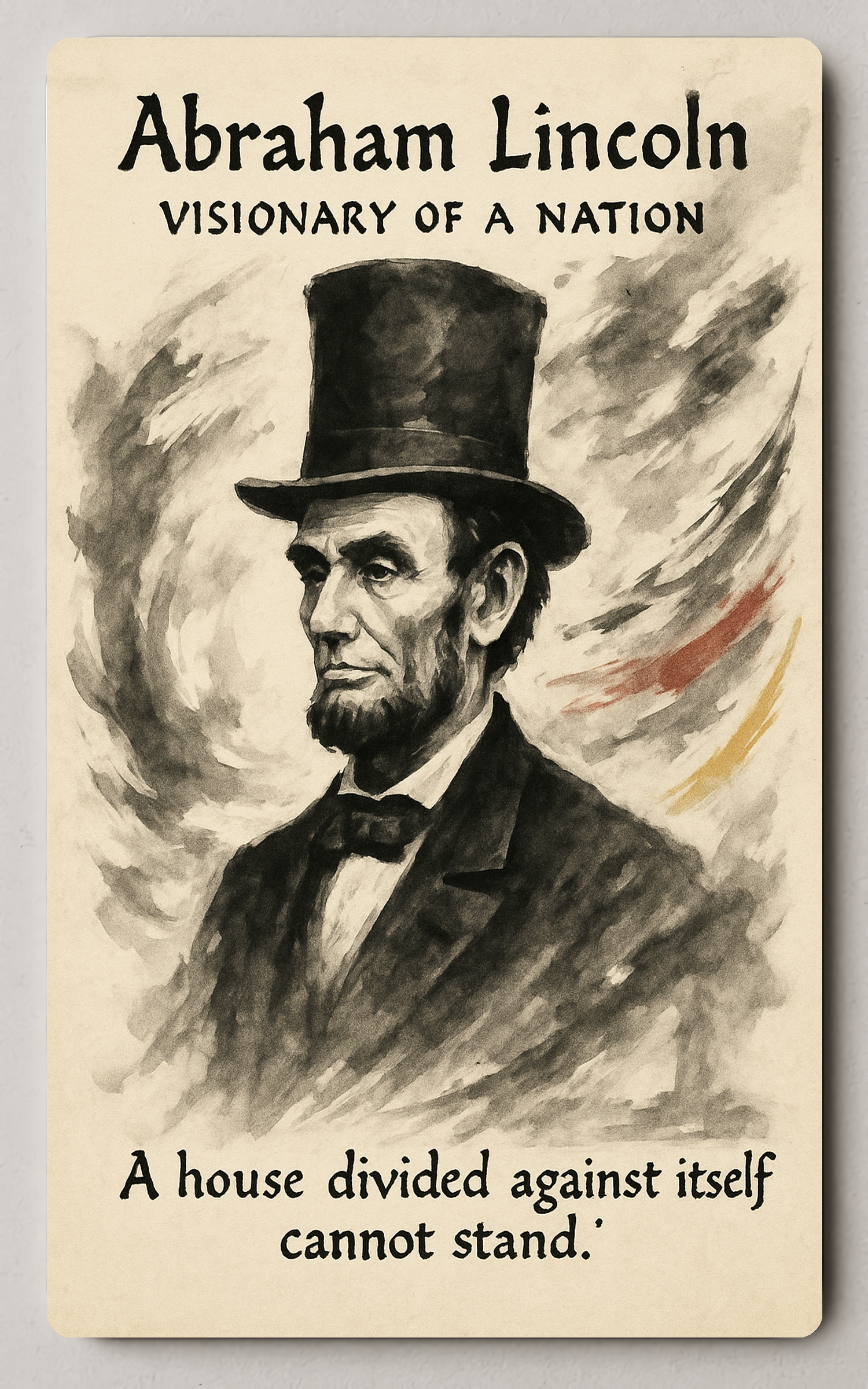 Abraham Lincoln Visionary of a Nation - Trading Card PosterGoat