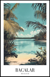 Bacalar Lagoon Vintage Travel Art Print – Travel Poster PosterGoat