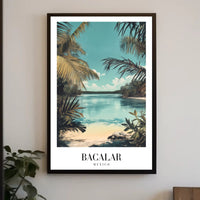 Bacalar Lagoon Vintage Travel Art Print – Travel Poster PosterGoat