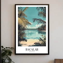 Bacalar Lagoon Vintage Travel Art Print – Travel Poster PosterGoat