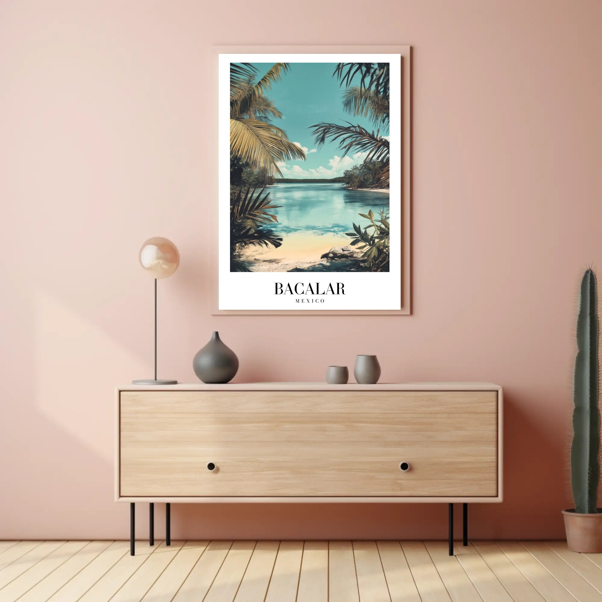 Bacalar Lagoon Vintage Travel Art Print – Travel Poster PosterGoat