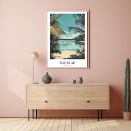 Bacalar Lagoon Vintage Travel Art Print – Travel Poster PosterGoat