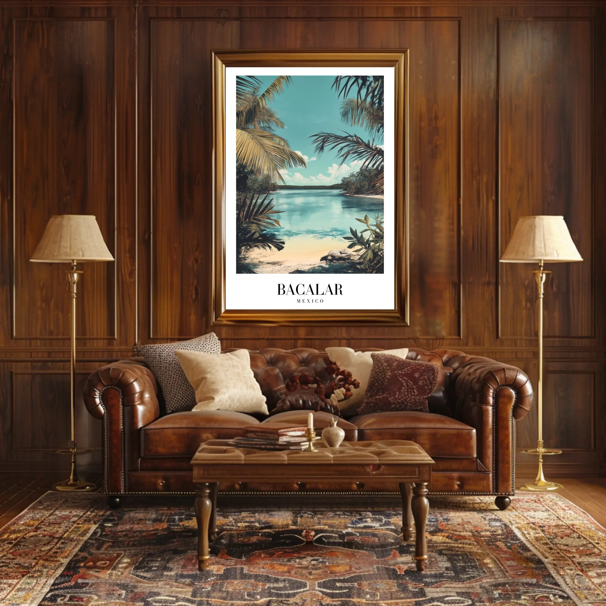 Bacalar Lagoon Vintage Travel Art Print – Travel Poster PosterGoat