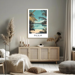Bacalar Lagoon Vintage Travel Art Print – Travel Poster PosterGoat