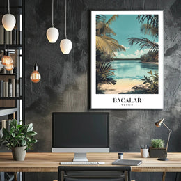 Bacalar Lagoon Vintage Travel Art Print – Travel Poster PosterGoat