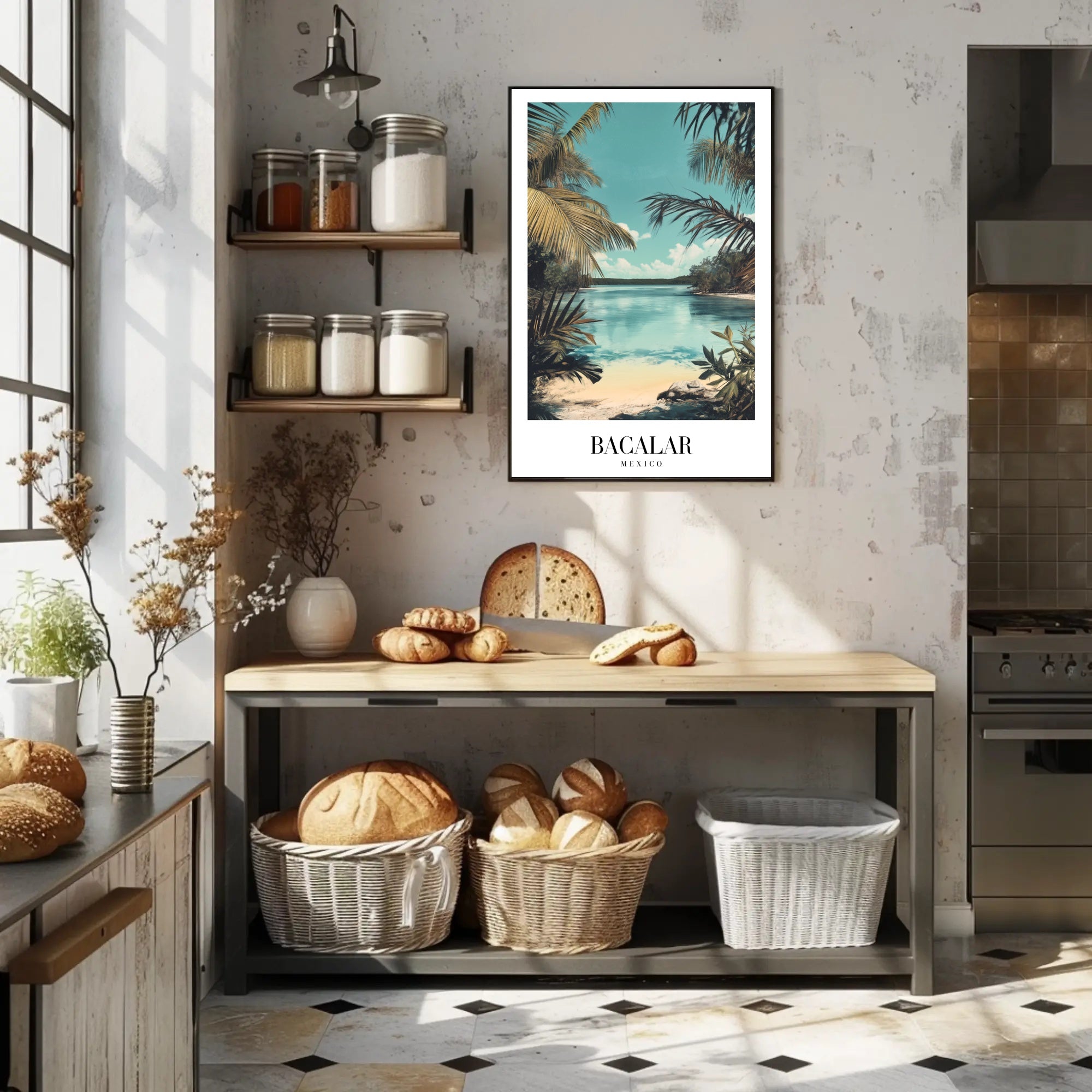 Bacalar Lagoon Vintage Travel Art Print – Travel Poster PosterGoat