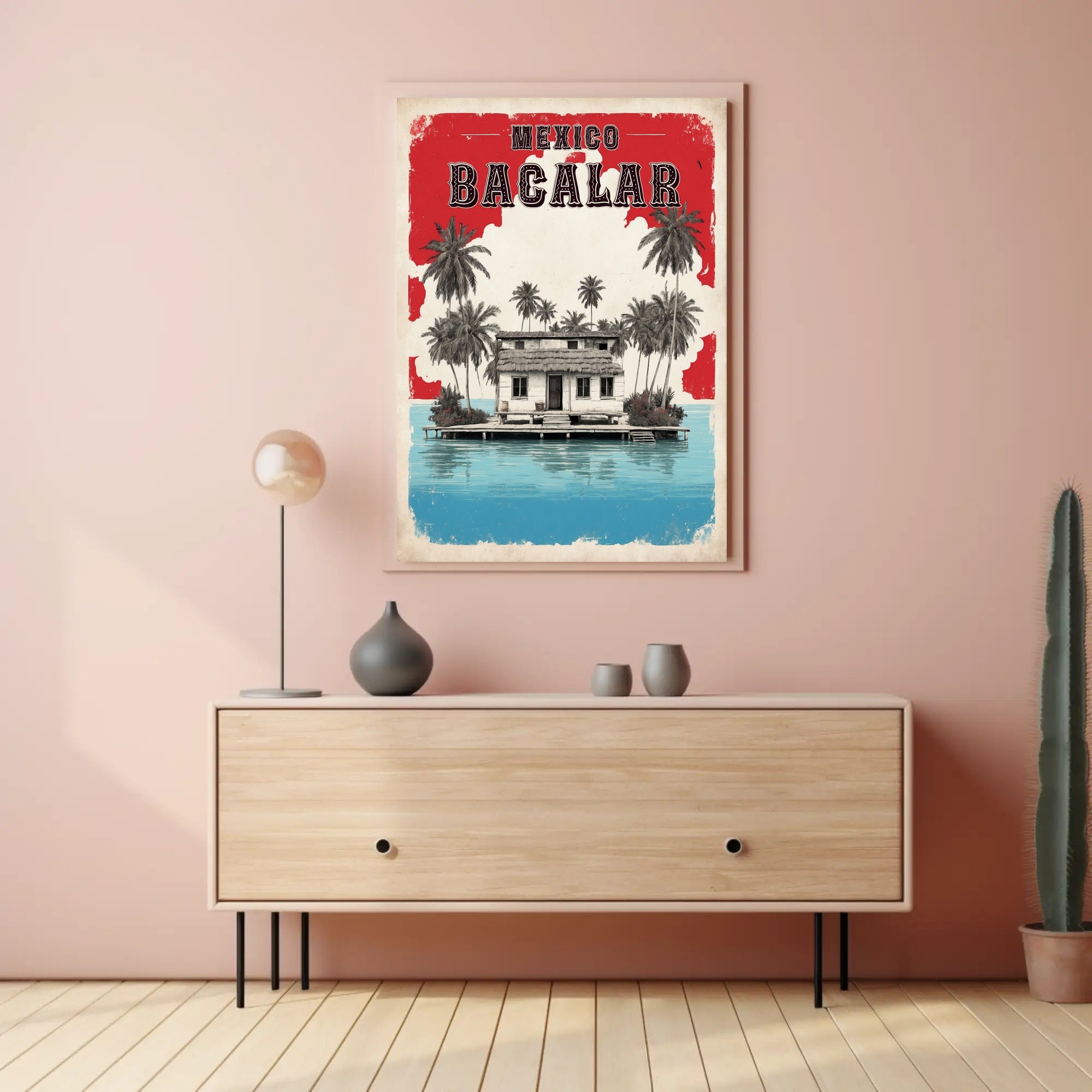 Bacalar Lakeside Tranquility Travel Poster PosterGoat