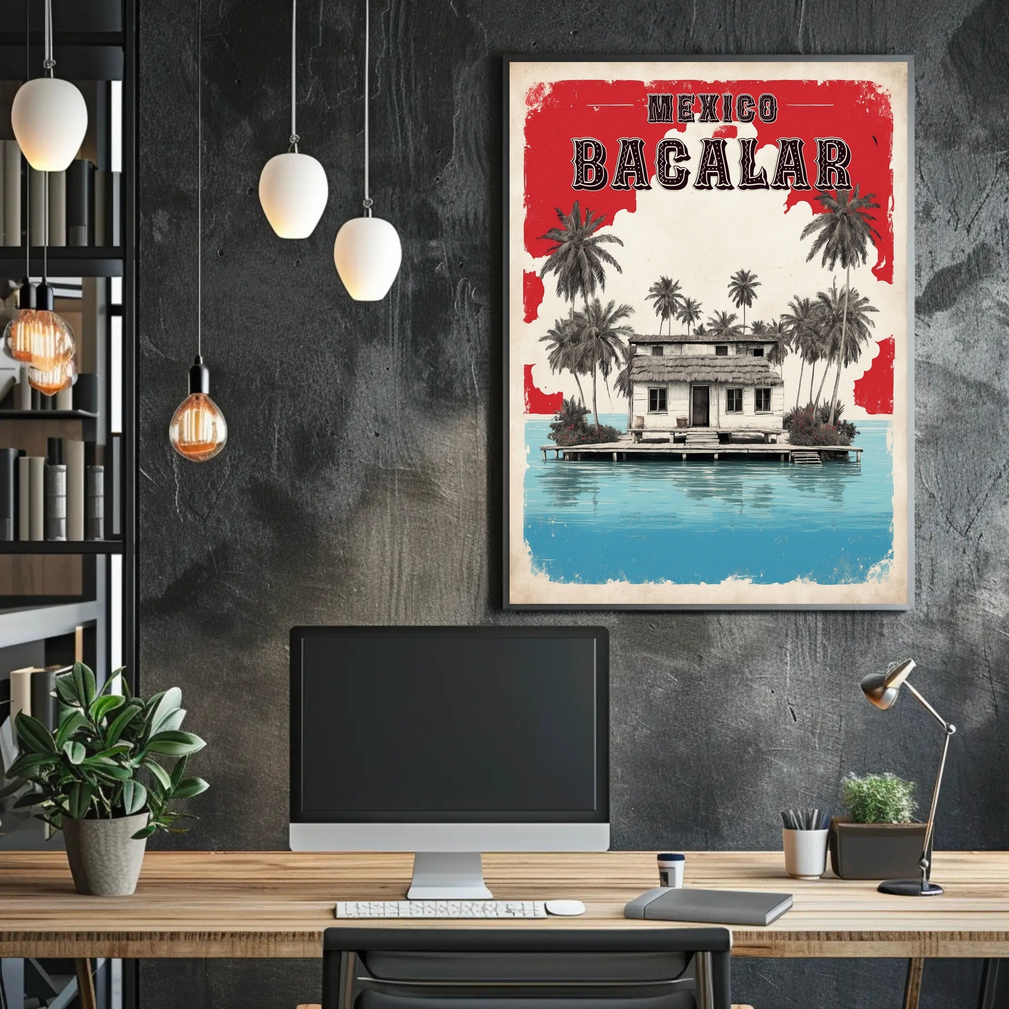 Bacalar Lakeside Tranquility Travel Poster PosterGoat