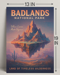 Badlands National Park Land Of Poster PosterGoat
