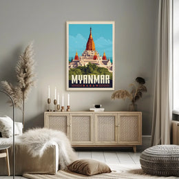 Bagan Myanmar Temple Adventure Awaits Travel Poster PosterGoat