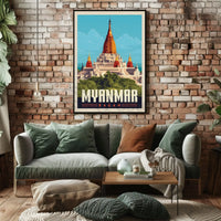 Bagan Myanmar Temple Adventure Awaits Travel Poster PosterGoat