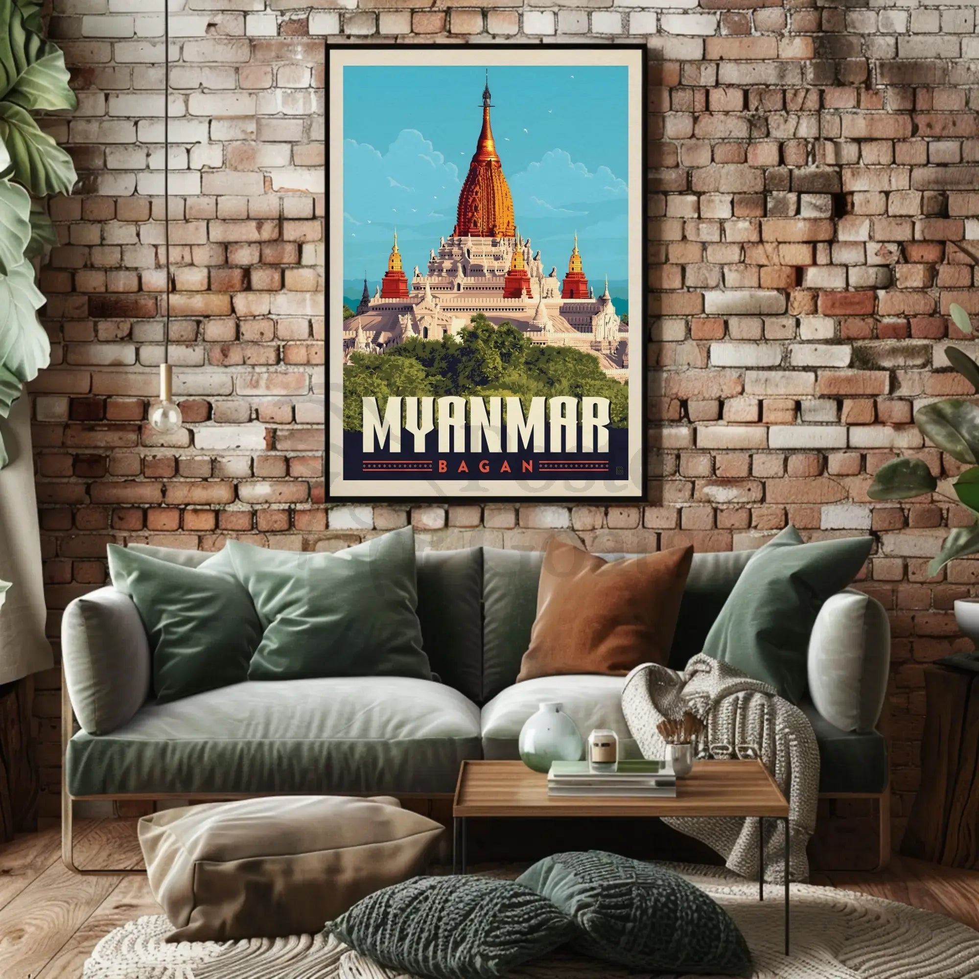 Bagan Myanmar Temple Adventure Awaits Travel Poster PosterGoat