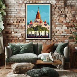 Bagan Myanmar Temple Adventure Awaits Travel Poster PosterGoat