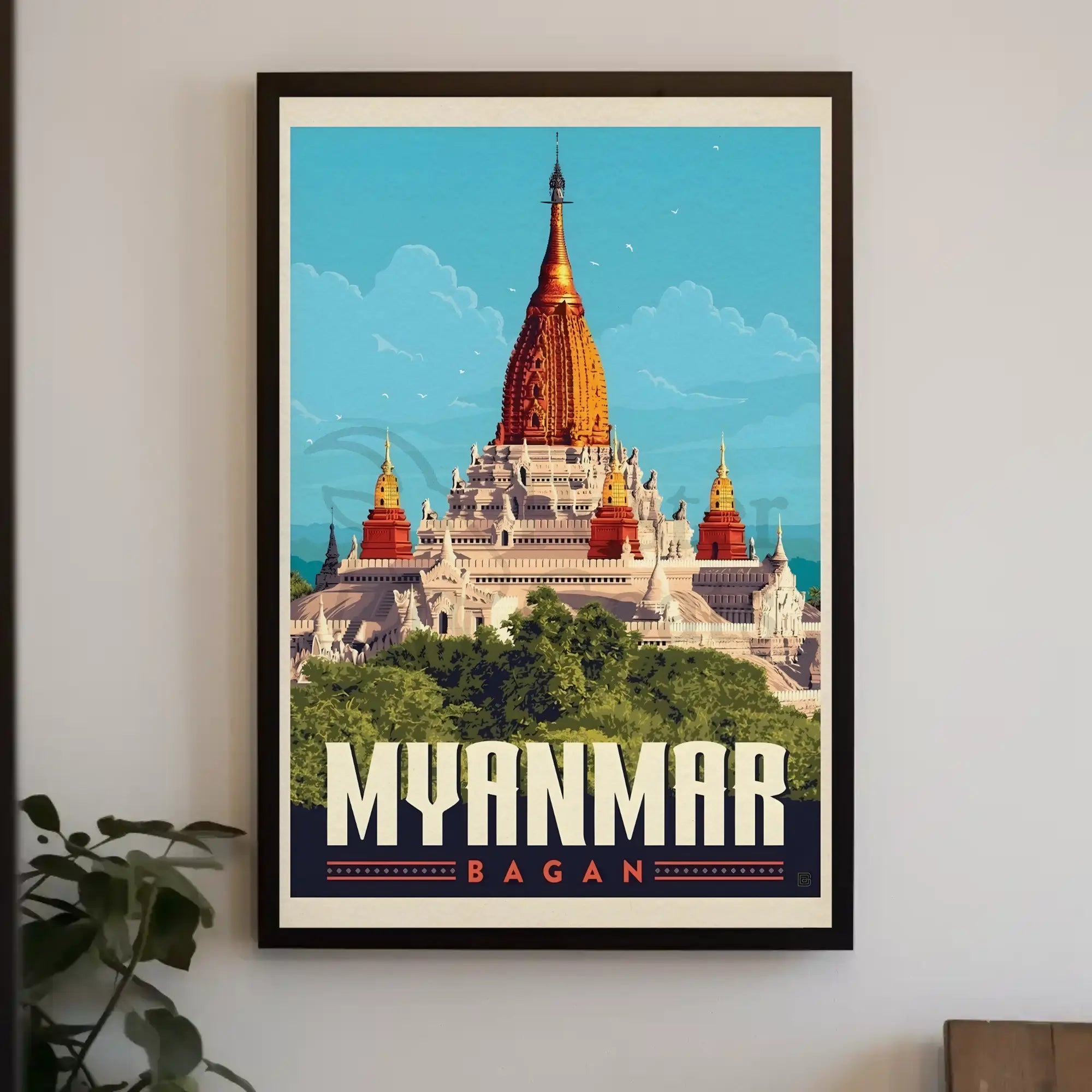 Bagan Myanmar Temple Adventure Awaits Travel Poster PosterGoat