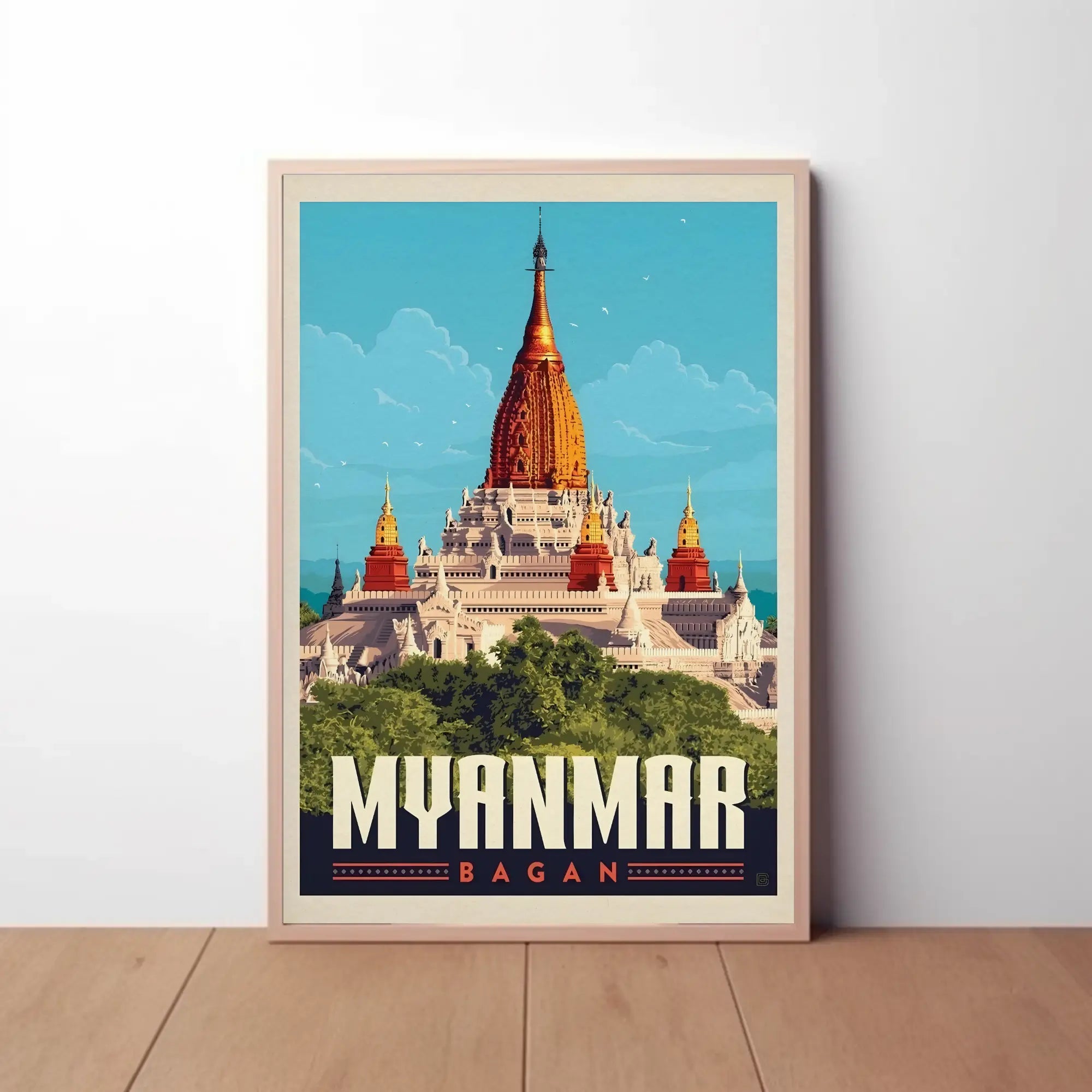 Bagan Myanmar Temple Adventure Awaits Travel Poster PosterGoat