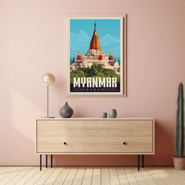 Bagan Myanmar Temple Adventure Awaits Travel Poster PosterGoat