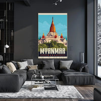 Bagan Myanmar Temple Adventure Awaits Travel Poster PosterGoat