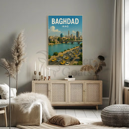 Baghdad Vibrant Cityscape Cultural or Heritage Poster PosterGoat