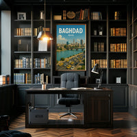 Baghdad Vibrant Cityscape Cultural or Heritage Poster PosterGoat